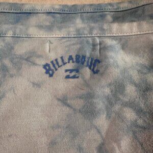 Billabong Blue Crop Tank Top Woman's Size Medium Tie Dye